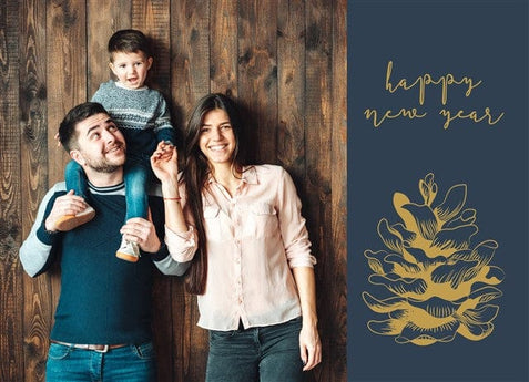 Golden Pinecone-Postcards-Nations Photo Lab-Landscape-Happy New Year-Nations Photo Lab