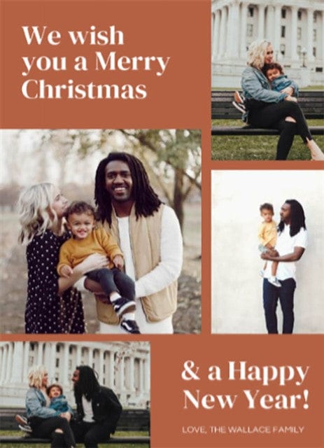 Holiday Wish-Postcards-Nations Photo Lab-Portrait-Red Damask-Nations Photo Lab