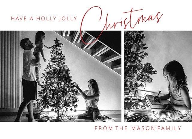 Holly Jolly Christmas-Postcards-Nations Photo Lab-Landscape-White Smoke-Nations Photo Lab