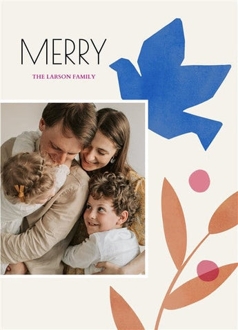 Modern Dove-Postcards-Nations Photo Lab-Portrait-Celtic Blue-Merry Christmas-Nations Photo Lab