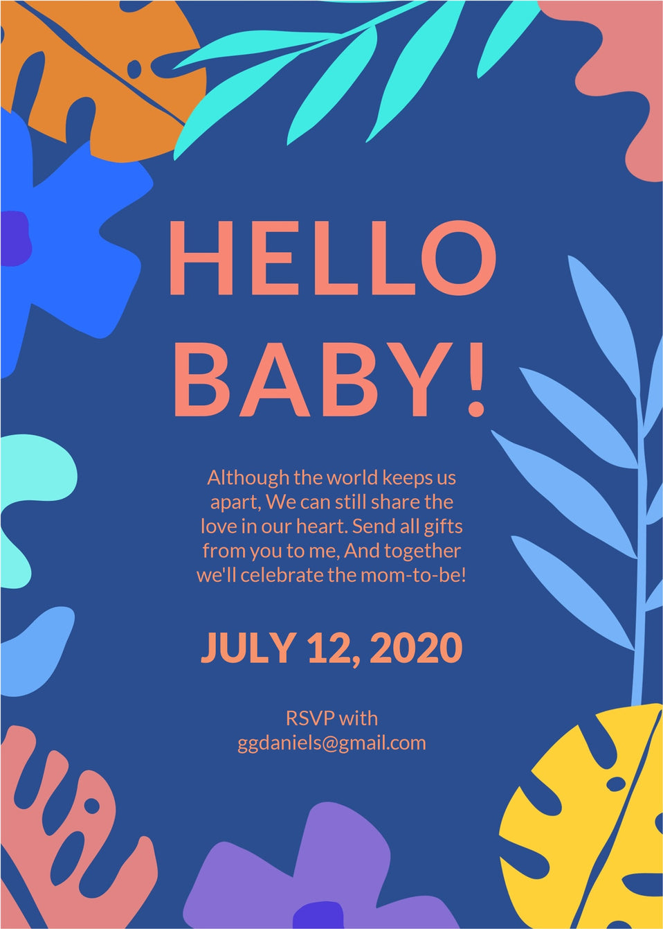 Precious Palms-Photo Greeting Cards-Nations Photo Lab-Portrait-Cobalt-Nations Photo Lab