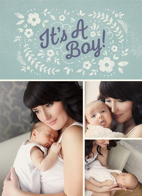 Rustic Flowers Boy-Postcards-Nations Photo Lab-Portrait-Nations Photo Lab