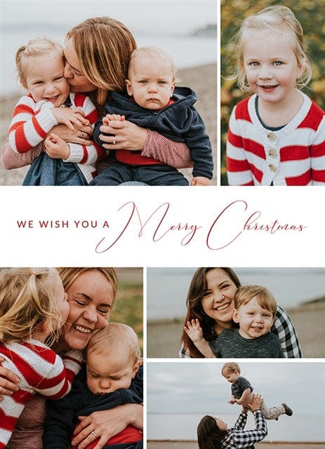 Seasonal Script-Postcards-Nations Photo Lab-Portrait-Dark Red-Nations Photo Lab