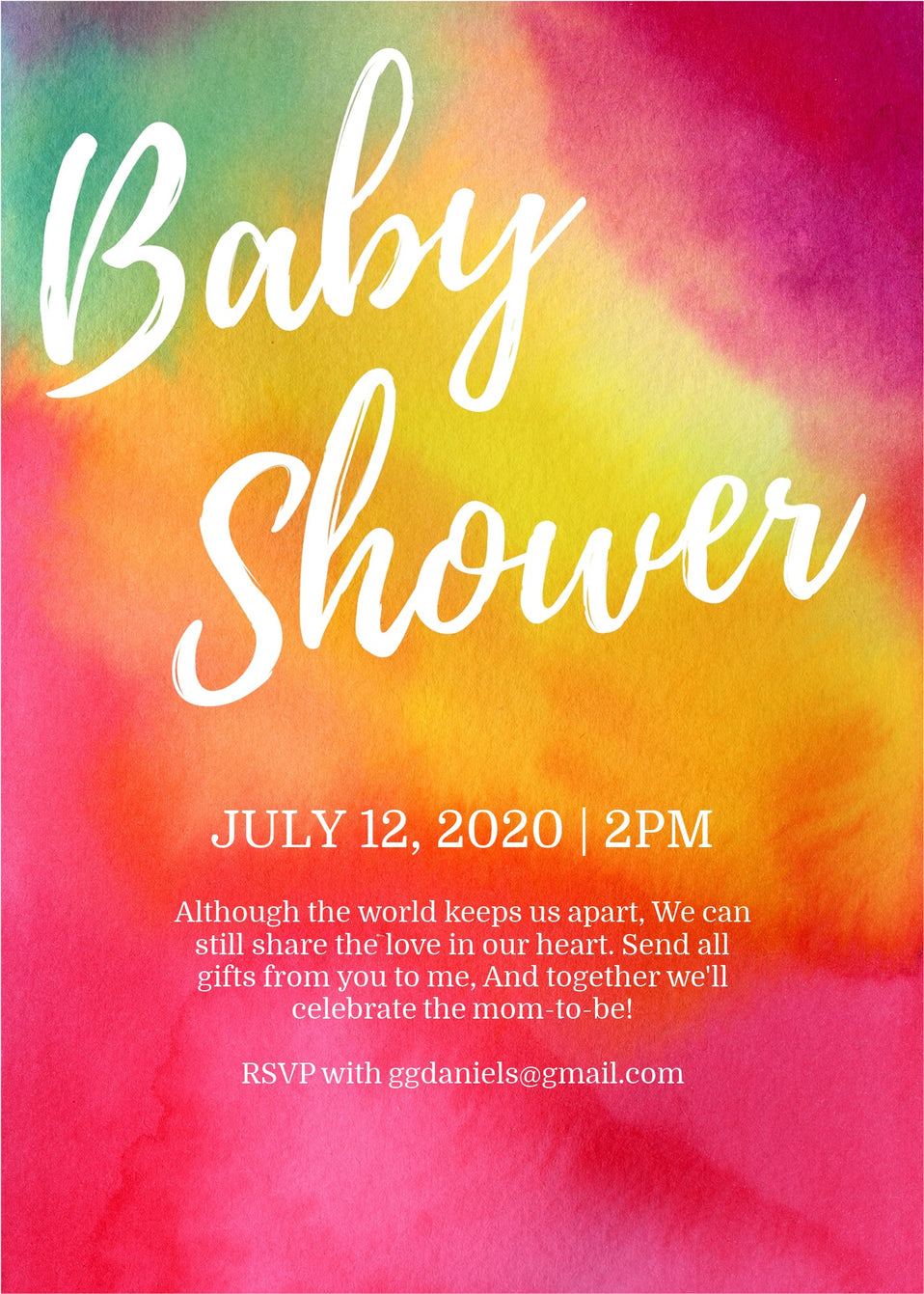 Watercolor Wonder-Photo Greeting Cards-Nations Photo Lab-Portrait-Pale Violet Red-Nations Photo Lab